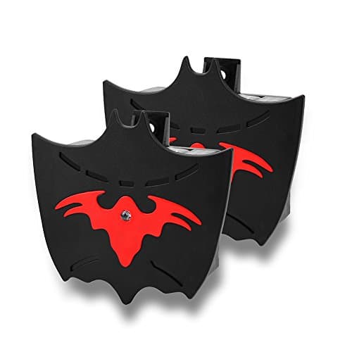 Flantor Evictor Eye, Animal Repeller Latest Bat Shape Design Predator Eye Solar Powered Waterproof Night-time for Coyotes,Raccoon, Skunks, Foxes, Wolves, Cougars, Deer,Dog,Mice,Eagle (Bat Shape)