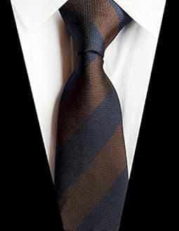 Elfeves Men's Striped Gingham Check Pattern Ties Business Formal Designer Neckties