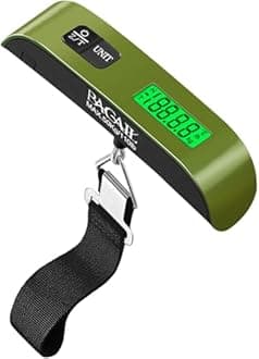 BAGAIL Digital Luggage Scale, 110lbs Hanging Baggage Scale with Backlit LCD Display, Portable Suitcase Weighing Scale, Travel Luggage Weight Scale with Hook, Strong Straps for Travelers