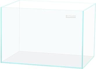 25 Gallon Rimless Aquarium, Ultra Clear Glass Low Iron Rectangular Big Fish Tank L23.6×W15.8×H15.8 Inches Thickness 8mm with EVA Foam Mat Included