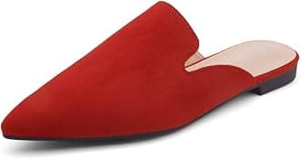Shoe Land Mules for Women, Slip On Pointed Toe Flats, Womens Mules, Comfortable Backless Loafers for Business Casual, Office, Travel, Walking & Daily Wear, Trendy 2025