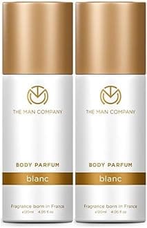 The Man Company Blanc Perfume for Men | Long Lasting Fragrance | No Gas Deodorant Combo Set for Men | Luxury Premium Body Spray - 120ml * 2