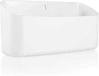 Picowe Magnetic Laundry Storage, Lint Holder Bin for Laundry Room, Space-Saving Trash Container Hanging on Dryer, Washer or Wall Mount Trash Bin (Gray White)