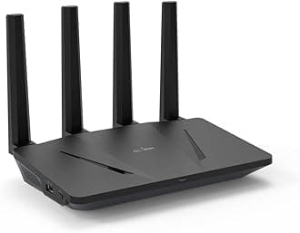 GL-AX1800(Flint) WiFi 6 Router - Dual Band Gigabit Wireless Internet Router | 5 x 1G Ethernet Ports | Up to 120 Devices | Great OpenVpn&Wireguard Speed | WPA3 Security | MU-MIMO | 802.11ax