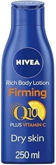 NIVEA Q10 Firming Rich Body Lotion with Vitamin C (250ml), Firming Body Cream with Q10 and Vitamin C, NIVEA Moisturiser for Firmer Skin,