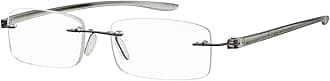 Eyekepper Small Lenes Rimless Reading Glasses Women - Frameless Reader Eyeglasses for Men Reading with Grey Arms，+3.00