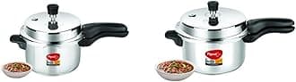 by Stovekraft INOX Stainless Steel Pressure Cooker 3L + 5L Combo