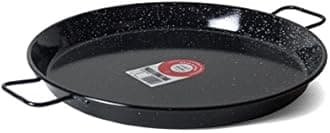 La Ideal Enamelled Steel Paella Pan, Black, 40 cm