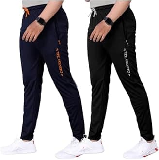 Pinkmint Men Combo Track Pant with Lycra Elastic Jogger Suitable for Active Wear, Jogger Yoga Wear, Sports (Pack of 2)