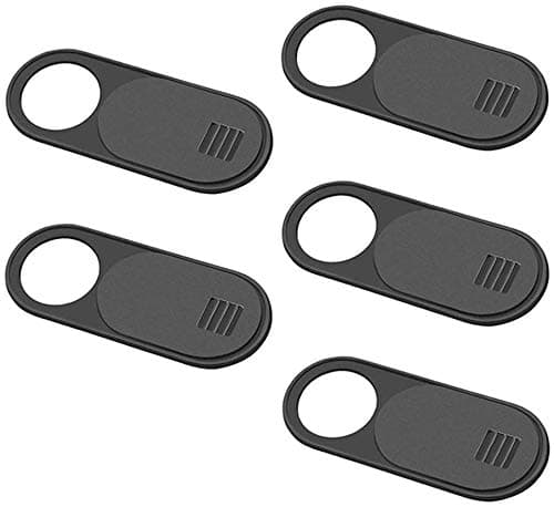 Trobing Webcam Cover, Laptop Camera Cover Slide Blocker Compatible for Computer Tablet Phone MacBook Mini/Air Pro iPhone iMac Echo Show Spot iPad Video Desktop (Black-5 Pack)