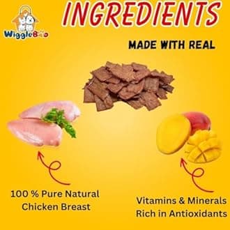 WiggleBoo Chicken & Mango Suger Glider Treat | Protein Rich | Fiber Rich | Crunchy Healthy Snacks | Training Treat | 45gm