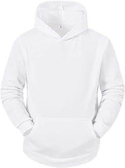 BIFUTON Hooded Sweatshirt Men Pullover with Pocket Long Sleeve Solid Color Lightweight Gym Hoodies Casual Streetwear Tops