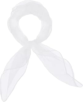 Basic Sense Plain Square Chiffon Neck Scarf For Lady Retro 50s Light Weight