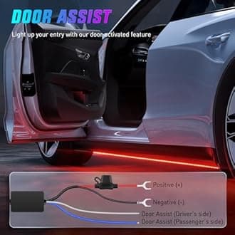 Nilight 8Pcs Aluminum Underglow Neon Accent Strip Lights 396 LEDs Dream Color Door Assist Multi Modes Sound Active Function Music with APP, Remote Control Underbody Light for Car Truck RV