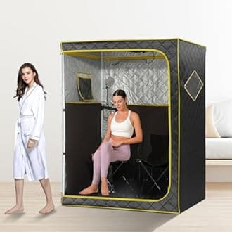 Portable 1-2 Personl Infrared Saunas for Home, Full Spectrum Infrared Sauna, Full Size Large Space Spa, 2 Portable Upgrade Chair, Oversize Full Body Home Sauna Spa for Relaxation & Detox