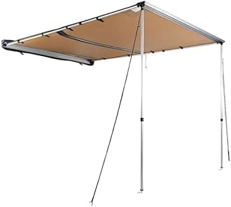 ARB 4x4 Accessories 814409 Retractable Awning with Led Light Strip Included (814404) 2000x2500mm 6.5x8.2 Feet, Ideal for Camping , Roadtrips, Outdoor Trips, Travel, Expedition, RV, Camper, 4x4 and SUV