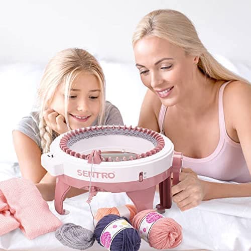 - White Tiger Knit Sentro Knitting Machine, 48 Needles Knitting Machine with Row Counter, Smart Weaving Loom Knitting, Knitting Board Kit for Adults and Kids…,Other,