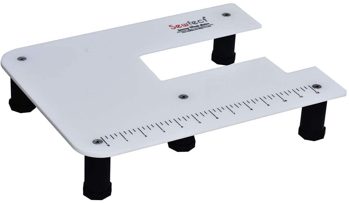 Sewing Machine Extension Table - Suitable for Bernette Sew & Go 1-3 - 5 Automatic Sewing Machine - Large Size 15" x 18", White