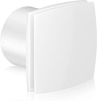 6" Ventilation Extractor Fans, HG Power Wall or Ceiling Mounted Exhaust Fan with Back Draught Shutter for Bathroom Bedroom 201m3/h (A-150mm)