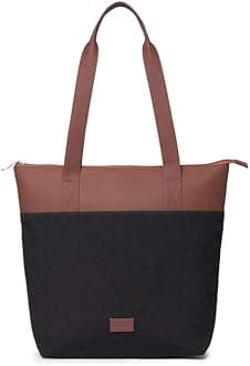 ZOUK Printed Women's Jute Handcrafted Vegan Leather Everyday Tote