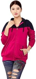 BAILEY SELLS Women's Hosiery Cotton Zipper Hoodie Jacket – Casual & Cozy Winter Essential