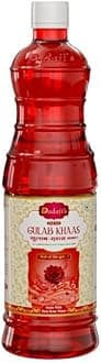 Dadaji's Gulab Khaas Sharbat - Premium Rose Syrup for Refreshing Drinks & Desserts | Traditional Flavor with Rich Aroma | Perfect for Coolers, Mocktails (750ml)