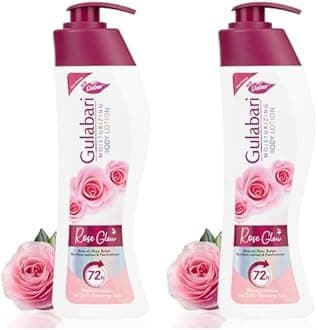 Dabur Gulabari Moisturizing Body Lotion - 400ml For Dry & Dull Skin, Made with 100% Organic Rose Oil, Dermatologically Tested and Paraben Free (Pack of 2)