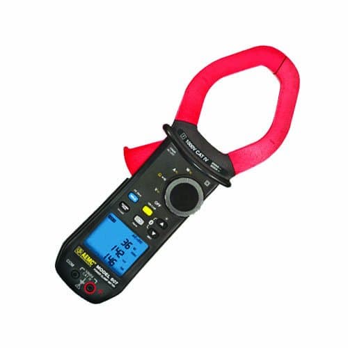 AEMC 607 True RMS Power Clamp-Meter with Recording Capability, 2,000A AC, 3,000A DC, Conductors to 60mm, Voltage, Frequency, Resistance, and Power Measurement