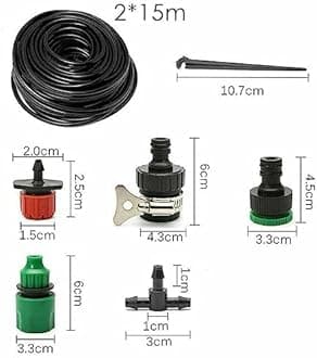30m Garden Drip Irrigation Kits, DIY Plant Watering Kit Automatic Irrigation System with Adjustable Nozzle Sprayer and Dripper Automatic for Lawn, Garden, Patio