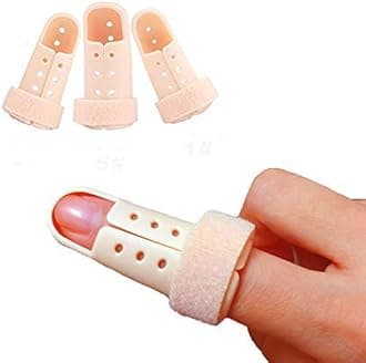 Plastic Finger Splints, 3 Size Mallet Dip Finger Support for Protector Broken Finger Straightening Knuckle Immobilizer
