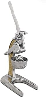 Artisan Cast Aluminum Professional Grade Manual Hand Press Juicer Perfect for Orange, Grapefruit, and Large Citrus Fruits Morning Drinks, Cocktails, or Cooking by Verve CULTURE - Gold - Large 14x9x17