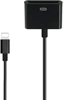COVS Lightning to 30 Pin Adapter, Apple MFi Certified 8-Pin Male to 30-Pin Female Connector with iPhone Charger Converter Black Cable, No Audio Support