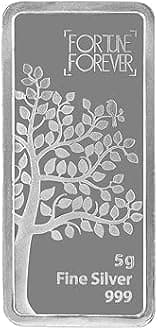 Hope Gems & Jewels(5g, 10g, 20g, 50g, 100g) 999 Pure Silver Bar for Gifting and Investment