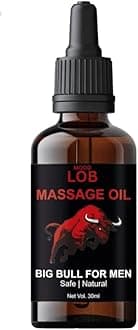 MOOD LOB Big Bull Pure Ayurvedic Massage Oil For Men - 30ml | Bigbull Premium Blended Ashwagandha & Shilajit Massage Oil For Men - 30ml (Upgraded Version)