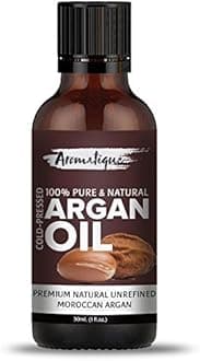 Aromatique Moroccan Argan Blend | Cold Pressed Multi-Purpose Oil for Hair & Skin | Nourishing, Frizz-Free, Shiny & Stronger-Looking Hair | SLS & Paraben Free | 30ml