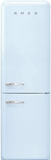 FAB32 Retro Refrigerator – 50s Style Fridge with Bottom Freezer, No-Frost, LED Display & Lighting, LifePlus Zone, Multi-Airflow – 12.2 cu ft – Pastel Blue - Made in Italy
