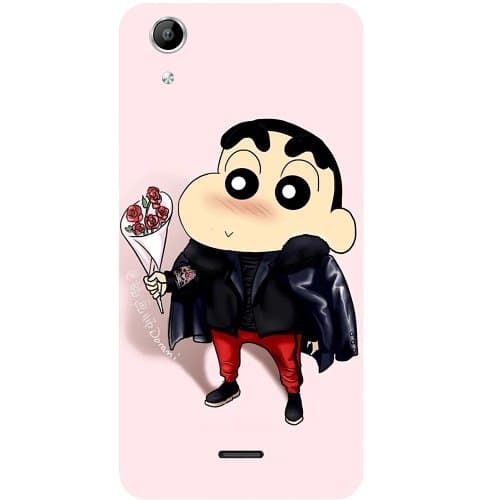 Casotec Shin Chan Pattern Print Design Hard Back Case Cover for Micromax Canvas Selfie Lens Q345
