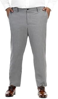 The Pant Project Stretchable Formal Pants for Plus Size Men | Stylish Slim Fit Luxury PV Lycra Men's Wear Trousers for Office or Party | Mens Fashion Dress Trouser Pant