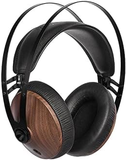 Meze 99 Classics Wired Wooden Closed Back Over Ear Headphones with Microphone (Walnut/Black)