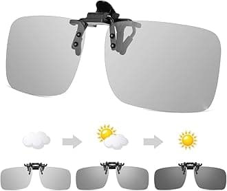 Polarised Clip On Sunglasses Flip Up Over Prescription Glasses Men Women|Anti Glare|100% UV400 Protection