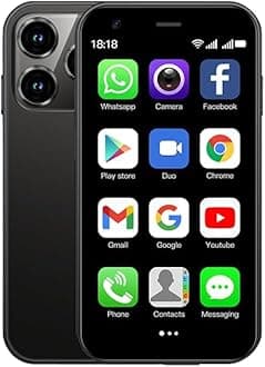 CatCalls Mini Smartphone Unlocked 4G Mobile Phone, 3.0 inches,32GB【Expandable up to 128GB】,Dual SIM Dual Camera, Android 10.0,Support WiFi Bluetooth Backup Phone (XS15-Black)