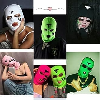 3 Hole Uzi Balaclava Knitted Full Face Cover Ski Mask Winter Windproof Neck Warmer Thermal Cycling for Men Women