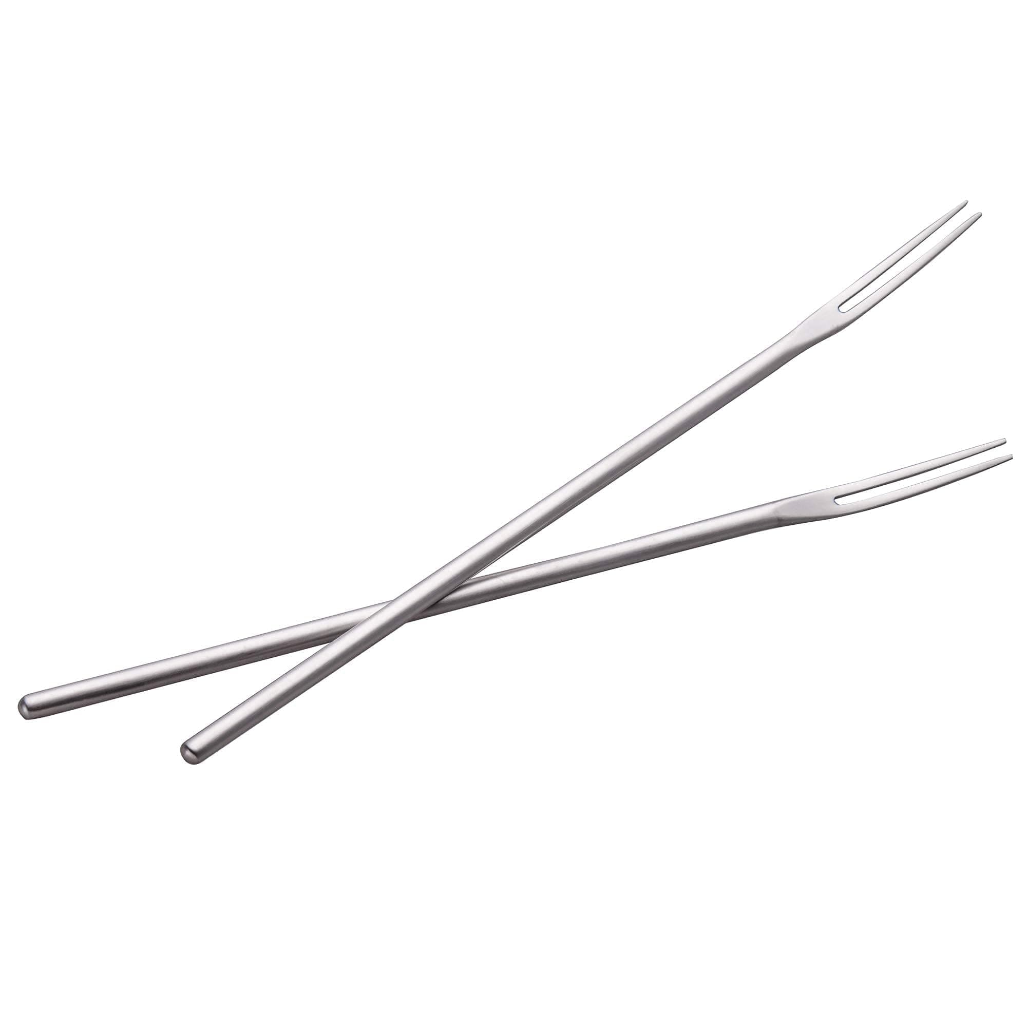 IMEEA Pickle Forks 8.85-Inch Long Handle Olive Fork Picks SUS304 Stainless Steel Pickle Forks for Jar, Set of 2