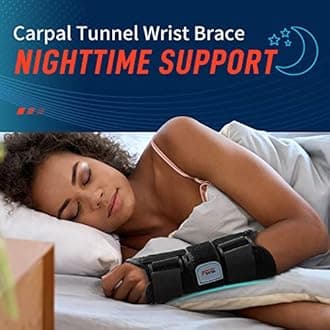 FEATOL Wrist Brace for Sprained Wrist, Wrist Support Brace Sleeping with Metal Splints Right Hand, X/Small for Kids, Women and Men, Adjustable Hand Support for Tendonitis, Arthritis, Injuries