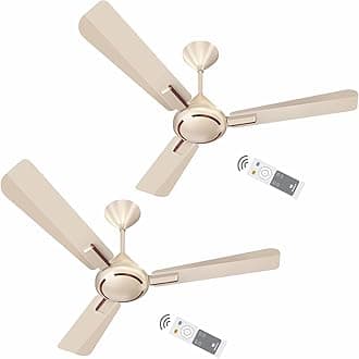 Havells 1200Mm Ambrose Bldc Motor Ceiling Fan|5 Stars Rated With Rf Remote, 100% Copper, Upto 57% Energy Saving|Eco Active Technology, 2 Year Warranty|(Pack Of 2, Gold Mist Wood)