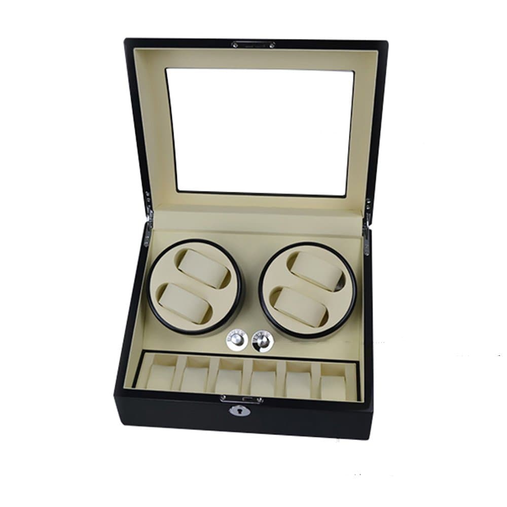 XTELARY Luxury Automatic Watch Display 4+6 Leather Storage 4 Mode