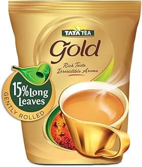 Tea Gold 1kg, Premium Assam Teas With Gently Rolled Aromatic Long Loose Leaves, Rich & Aromatic Chai, Black Tea