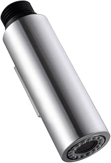7Trees Pull Down Spray Head for Kitchen Faucet, 2-Function Bathroom Faucet Replacement Head, Water Nozzle, 1.8 GPM G1/2 Pull-Out Spray Nozzle, 0.8inch Connector (Chrome Polished)