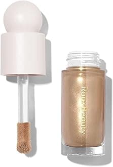 by Selena Gomez Positive Light Liquid Luminizer Highlight - Radiant Glow for All Skin Tones (Flaunt - Bronze Gold), 0.09 oz/2.5 ml