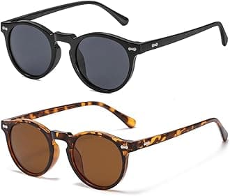 Gleyemor Kids Polarized Cute Round Sunglasses for Kids Girls Boys Age 3-8